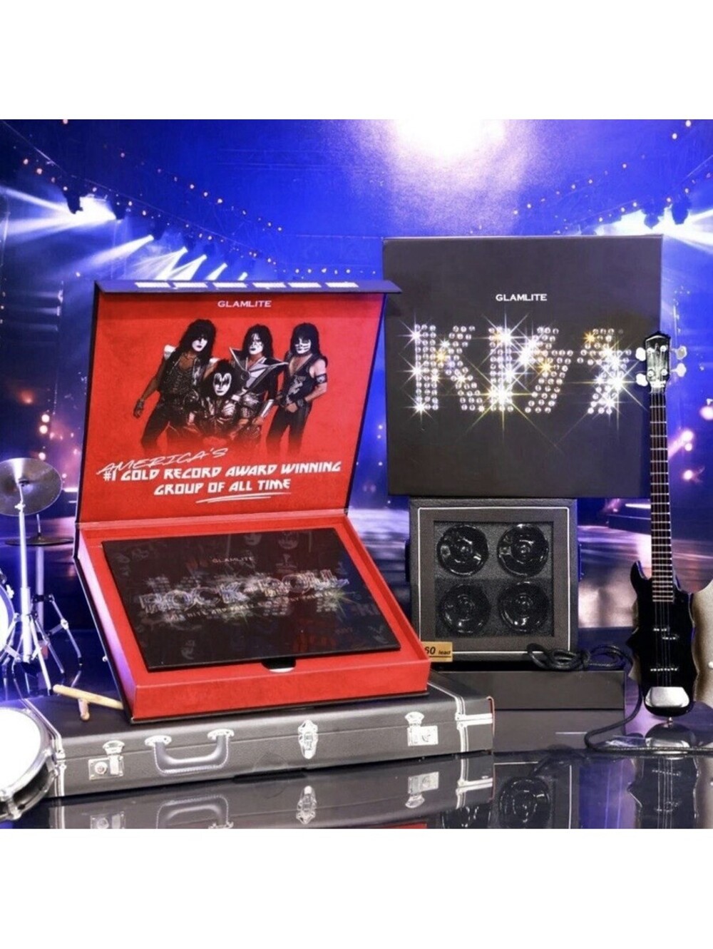 Glamlite x KISS Band 3D Eyeshadow Palette in Collectible Box